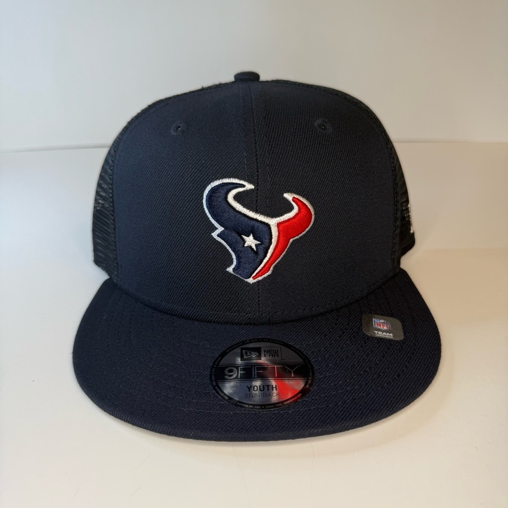 Houston Texans‎ New Era Youth 9FIFTY Trucker Snapback Hat Navy NFL Team Mesh Cap
